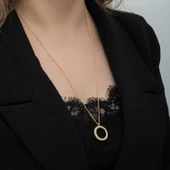 Lucky Life 925 Ayar Gumuss Gold Kaplama Yuvarlak Çeyrek Altın Takılabilen Lucky Life Lucky Life Lucky Life Kadın Kolye - 6