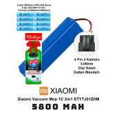 Xiaomi Vacuum Mop 1C 2in1 STYTJ01ZHM Uyumlu Robot Süpürge Pili 5800mah Lityum İyon Robogil Pil ve Batarya Paketi - 1