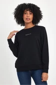 Kadın Bisiklet Yaka Rahat Kalıp 3 iplik Kalın Orta Brooklyn Nakışlı Sweatshirt SPR24SWk34 - 2