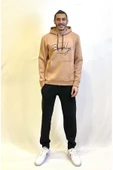 Süperlife Erkek Kapşonlu Rahat Kalıp İçi Polarlı 3 iplik El Yazılı Brooklyn Baskılı SweatShırt spr24sw16 - 8