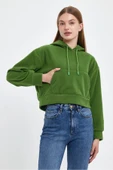Kadın Rahat Kalıp Softech Polar Kapşonlu Kanguru Cepli Sweatshırt spr24pwk98 thumbnail 7