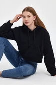 Süperlife Kadın Rahat Kalıp Softech Polar Kapşonlu Kanguru Cepli Sweatshırt spr24pwk98 - 4