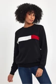 Kadın Bisiklet Yaka Rahat Kalıp 3 iplik Kalın Garnili Sweatshirt SPR24SWK35 - 7