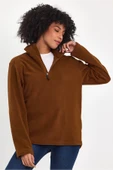 Süperlife Kadın  Rahat Kalıp Softech Polar Yarım Fermuarlı Sweatshırt spr24pwk20 - 3