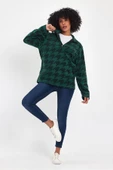 Süperlife Kadın  Rahat Kalıp Softech Polar Yarım Fermuarlı Sweatshırt spr24pwk20 - 6