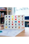 Eğitici Ahşap Montessori Renkli Alfabe Harfler Seti - 1