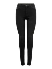 ONLY Bayan Dar Kesim Yüksek Bel Siyah Kot Pantolon 15309878 thumbnail 6