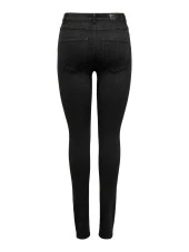 ONLY Bayan Dar Kesim Yüksek Bel Siyah Kot Pantolon 15309878 thumbnail 7