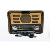 Everton RT-671 Orta Boy Solar Güneş Enerjili Bluetooth, Nostalji , FM/AM/SW 3 Band Radyo ,usb, sd ,Aux mp3 player - 3