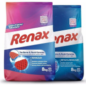 Renax Matik Beyaz & Renkliler Toz Çamaşır Deterjanı 8 Kg x 2 Adet - 1