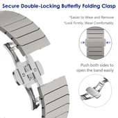 Samsung Galaxy Watch 4 5 6 7 FE 40 44 Classic 42 43 46 47 mm Kordon Baklalı Metal Kordon thumbnail 12