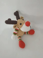 Yılbaşı Geyiği Zubi Amigurumi Organik Oyuncak - 1