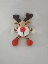 Yılbaşı Geyiği Zubi Amigurumi Organik Oyuncak - 2