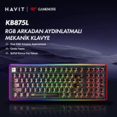 Havit Gamenote KB884L RGB Gaming Mekanik Klavye - 3