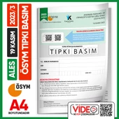 ALES 2023/3 Kasım ÖSYM Tıpkı Basım Çıkmış Soru Deneme Kitapçığı Video/PDF Çözümlü Türkiye Geneli - 1