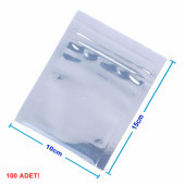 Kilitli Antistatik Poşet 10x15cm 100 Adet  Şeffaf Su Toz Geçirmez Koruyucu Esd Metalize Torba Çanta - 1