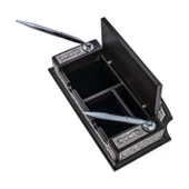 Lucky Life 925 Ayar Gumuss Çiçek Desenli Besmele Masa Üstü Kalemlik - 5