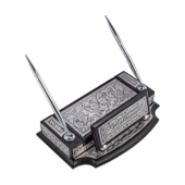 Lucky Life 925 Ayar Gumuss Çiçek Desenli Besmele Masa Üstü Kalemlik - 2