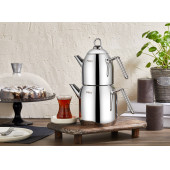 FALEZ SELVİ MİNİ BOY ÇELİK ÇAYDANLIK TAKIMI - 1