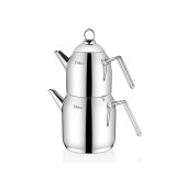 FALEZ SELVİ MİNİ BOY ÇELİK ÇAYDANLIK TAKIMI - 2