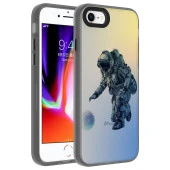 Apple iPhone SE 2022 Kılıf Desenli  Dragon Sert Kapak - 1
