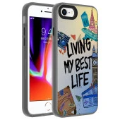 Apple iPhone SE 2022 Kılıf Desenli  Dragon Sert Kapak - 6