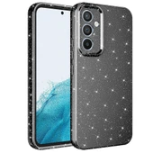 Zore Galaxy ile uyumlu A24 Kılıf Kamera Korumalı Simli Lüks Koton Kapak - 4
