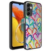 Zore Galaxy ile uyumlu M14 Kılıf Aynalı Desenli Kamera Korumalı Parlak Mirror Kapak - 1