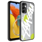 Zore Galaxy ile uyumlu M14 Kılıf Aynalı Desenli Kamera Korumalı Parlak Mirror Kapak - 5