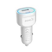 Zore CC-02 Hızlı Şarj Özellikli LED Işıklı QC 3.0 USB-A ve Type-C PD Araç Şarj Başlığı PD 20W - 5