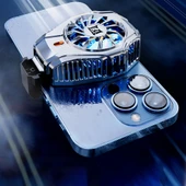 Zore N15 Gümüş Kaplama 2 Kademeli TEC Soğutma Sistemli Telefon Soğutucu Fan thumbnail 5