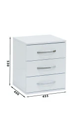 Binbir Mobilya Beyaz Komodin thumbnail 2