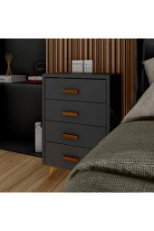 Ünüvar Konsept Emre Dört Çekmeceli Komodin - Anrasit K1 thumbnail 3