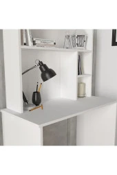Ünüvar Konsept Alis Raflı Arka Panelli Çalışma Masası Beyaz - 2
