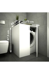 Erahome Beyaz Mine Çamaşır Makinesi Alt Dolabı - 4