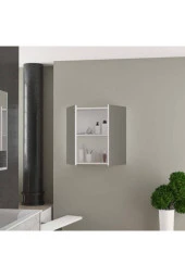 Ünüvar Konsept Home Lavabo Dolabı Aynalı Lavabo Dolabı Banyo Dolabı Raflı Dolap Ars 6060K2 - 2