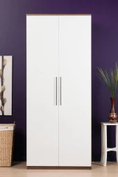 Ünüvar Konsept Prestige 2 Kapılı Gardırop - Noce/Lake Beyazk2 thumbnail 1