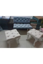 Serhan Mobilya Bench Puf - Tekli - 2
