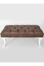 Ünüvar Konsept Gema Hünkar Puf Bench Kahve 90 Cm. 1. Sınıf Silinebilir Antibakteriyel Kumaşk2 - 1