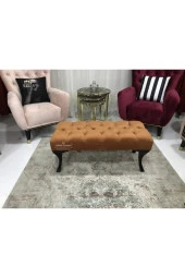 Ünüvar Konsept Puf Bench Turuncu - Siyah Ayak - 1