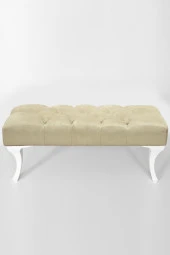 Tokko Bej Hünkar Büyük Boy Kapı Önü Ayak Ucu Bench Puf 90 Cm - 1