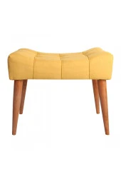 Ünüvar Konsept Puf Bench Sarı - Ahşap Ayak 60X40 - 1