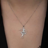 Lucky Life 925 Ayar Gumuss Balerin Lucky Life Lucky Life Lucky Life Kadın Kolye - 5