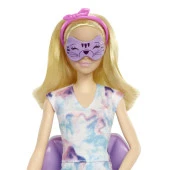 Barbie Wellness - Işıltı Dolu Spa Günü Oyun Seti, sarışın Barbie, 7 spa maskesi, lavabo, ayna, sandalyeyle birlikte 15ten fazla aksesuar, 3-7 yaş arası çocuklar için HCM82 - 4