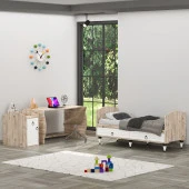 Garaj Home Sude Membran Pencereli Bebek Odası - Beyaz Soho - Kombinli-UYKU SETİ-MAVİ thumbnail 6