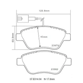 BREMBO SPOR PAD FIAT 500 7 PUNTO ÖN BALATA 07.B314.04 thumbnail 3