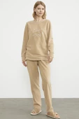 Nakış Detaylı Polar Pijama Takım - Kamel thumbnail 2