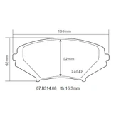 BREMBO SPOR PAD MAZDA RX8 ÖN BALATA 07.B314.08 thumbnail 3