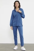 Nakış Detaylı Jogger Eşofman Takım - Mavi thumbnail 3