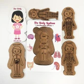 Vücudumuzdaki Sistemler Yapboz - İngilizce ve Türkçe - Kız Çocuk Puzzle - 5 Yaş ve Üzeri Eğitime Yardımcı Oyuncak - 3